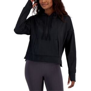 Ideology Black Tech Hoodie Women’s Large NWT Thumbholes Activewear
